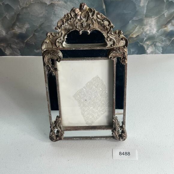 Holland and Boone Pewter Ornate Frame Mirrored Border & Filigree Design - Picture 15 of 15